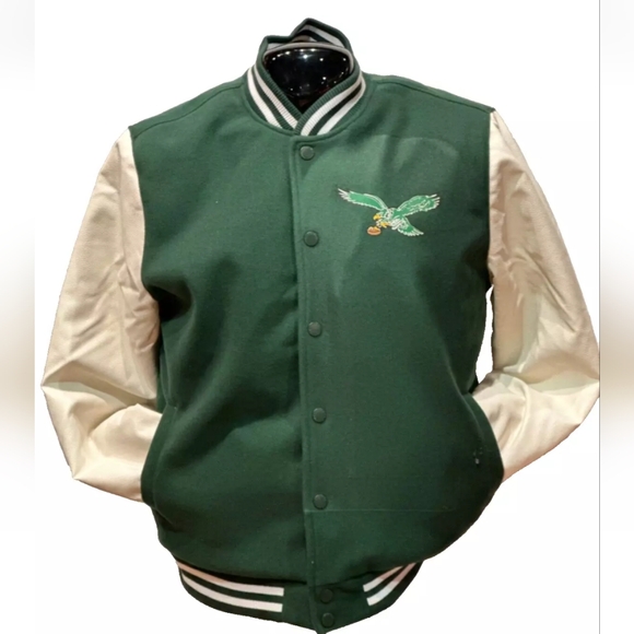 Philadelphia Eagles Unisex Hands Design Vasity Heavy Jacket Coat (men) - Picture 1 of 8